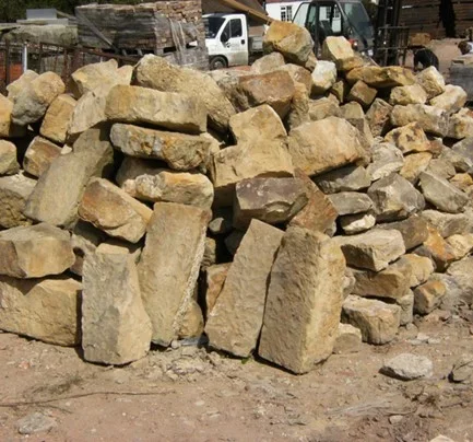 Reclaimed stone walling