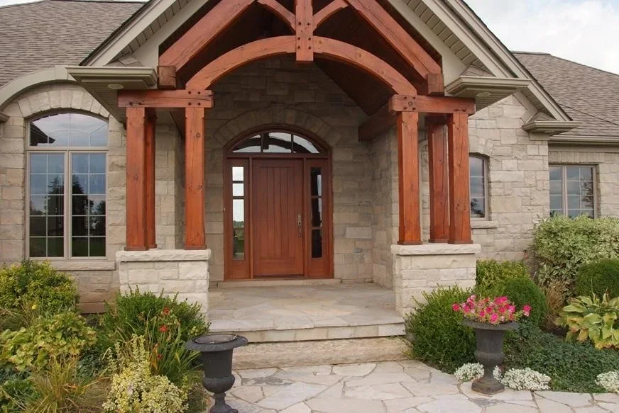 Brown Limestone Steps
