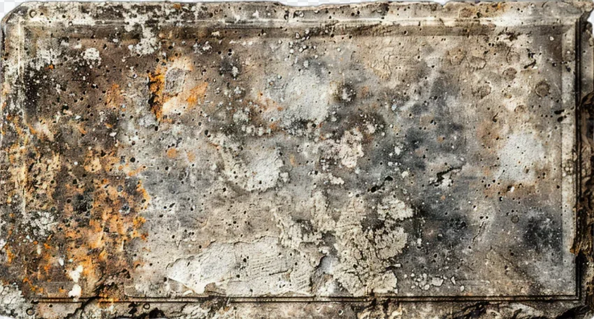 Aged Stone Block with Rich Patina